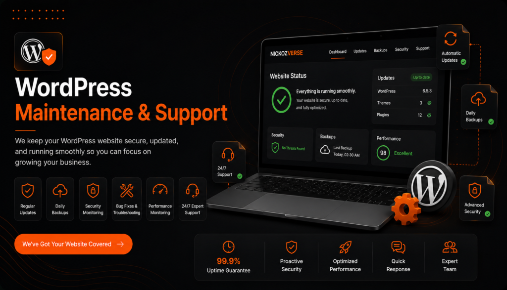WordPress maintenance and support